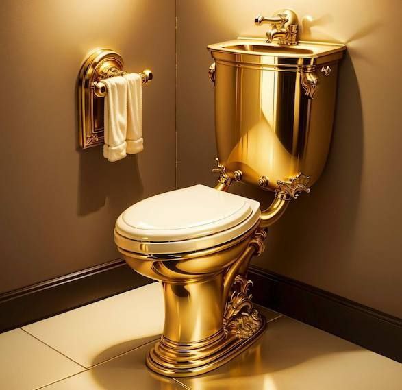 золотой унитаз